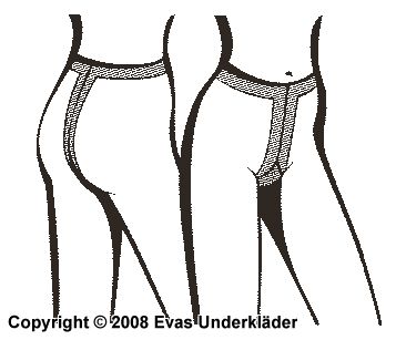 Pantyhose with crossing bands